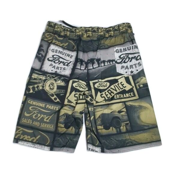 Ford Board Shorts Men XX-Large Swim Trunk Swimwear Vintage Logo Drawstrings XXL - Picture 4 of 7